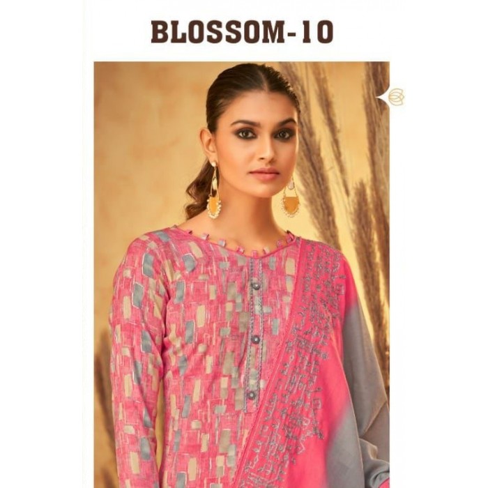 Azara Blossom Vol 10 Blossom Cotton Print Dress Materials